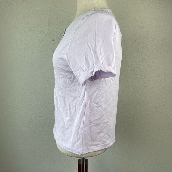NWT Free People Lilac Purple T-Shirt Size S - Picture 3 of 7
